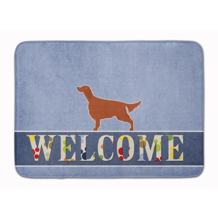 Carolines Treasures Irish Setter Welcome Machine Washable Memory Foam Mat BB5497RUG